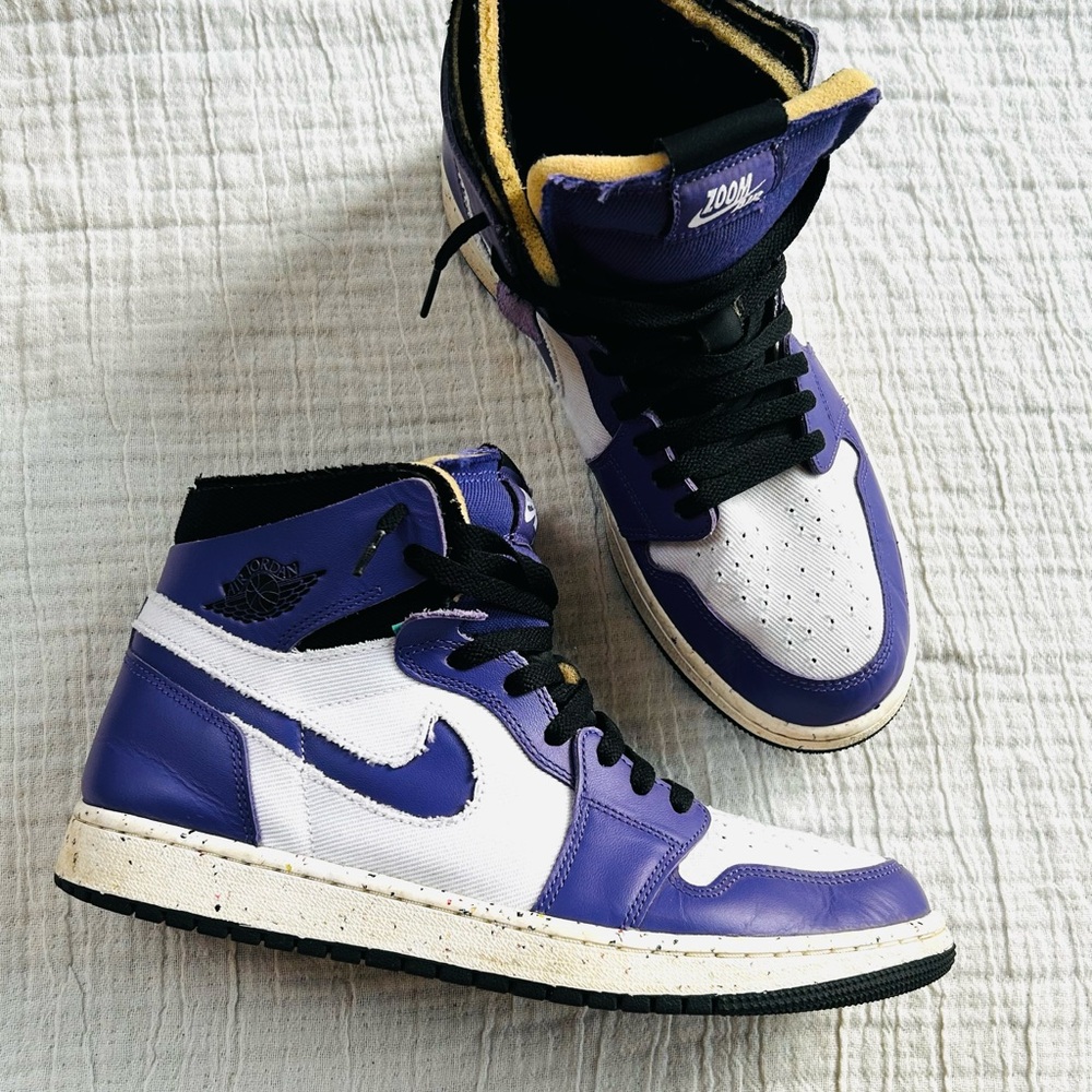 Nike Air Jordan 1 High Zoom CMFT Crater Purple Sneakers 10.5 Mens